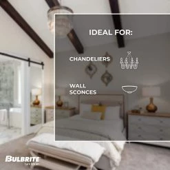 40-Watt G16 Milky Dimmable (E12) Candelabra Screw Base Decorative Filament Milky LED Light Bulb, 2700K(3-Pack) by Bulbrite 13 40-Watt G16 Milky Dimmable (E12) Candelabra Screw Base Decorative Filament Milky LED Light Bulb, 2700K(3-Pack) by Bulbrite -Deals Bulbrite Store bulbrite led light bulbs 861577 44 1000