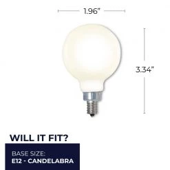 40-Watt G16 Milky Dimmable (E12) Candelabra Screw Base Decorative Filament Milky LED Light Bulb, 2700K(3-Pack) by Bulbrite 15 40-Watt G16 Milky Dimmable (E12) Candelabra Screw Base Decorative Filament Milky LED Light Bulb, 2700K(3-Pack) by Bulbrite -Deals Bulbrite Store bulbrite led light bulbs 861577 76 1000
