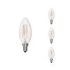 40-Watt B11 Dimmable (E12) Candelabra Screw Base Edison Style Filament Clear LED Light Bulb Soft White, 3000K (4-Pack) by Bulbrite -Deals Bulbrite Store bulbrite led light bulbs 861588 64 1000