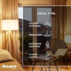 60-Watt Equivalent G40 Milky Dimmable Decorative Filament LED Light Bulb Warm White (2-Pack) by Bulbrite -Deals Bulbrite Store bulbrite led light bulbs 861597 44 1000