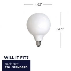 60-Watt Equivalent G40 Milky Dimmable Decorative Filament LED Light Bulb Warm White (2-Pack) by Bulbrite -Deals Bulbrite Store bulbrite led light bulbs 861597 76 1000