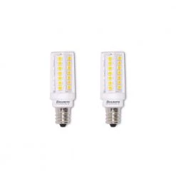60-Watt Equivalent G16 with Candelabra Screw Base E12 in Clear Finish Dimmable 2700K LED Light Bulb 2-Pack by Bulbrite