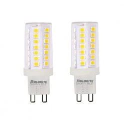 60-Watt Equivalent G12 with Candelabra Screw Base E12 in Clear Finish Dimmable 2700K LED Light Bulb 2-Pack by Bulbrite