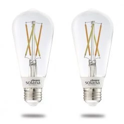Solana 60-Watt Equivalent ST18 Smart WIFI Connected LED Light Bulb, Clear (2-Pack) by Bulbrite