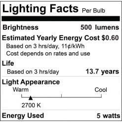 60-Watt B11 Milky Dimmable (E12) Candelabra Screw Base Decorative Filament Milky LED Light Bulb, 2700K(4-Pack) by Bulbrite -Deals Bulbrite Store bulbrite led light bulbs 861925 4f 1000