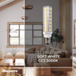 70 Watt equivalent T6 with Candelabra Screw Base E12 in Clear Finish Dimmable 3000K LED mini Light Bulb 2-Pack by Bulbrite -Deals Bulbrite Store bulbrite led light bulbs 862643 4f 1000