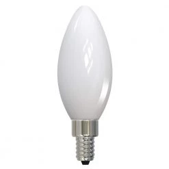 40-Watt Dimmable (E12) Candelabra Screw Base Milky Filament B11 LED Light Bulb, 3000K (4-Pack) by Bulbrite