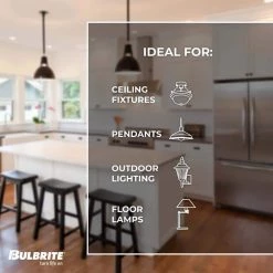 60-Watt Equivalent Dimmable Milky Filament G40 Medium E26 LED Light Bulb, 3000K (2-Pack) by Bulbrite -Deals Bulbrite Store bulbrite led light bulbs 862699 44 1000