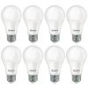 60-Watt Equivalent A19 Dimmable E26 Base LED Light Bulb 5000K in Frost (8-Pack) by Bulbrite -Deals Bulbrite Store bulbrite led light bulbs 862716 64 1000