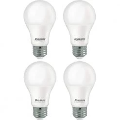 75-Watt Equivalent A19 Dimmable E26 Base LED Light Bulb 3000K in Frost (4-Pack) by Bulbrite