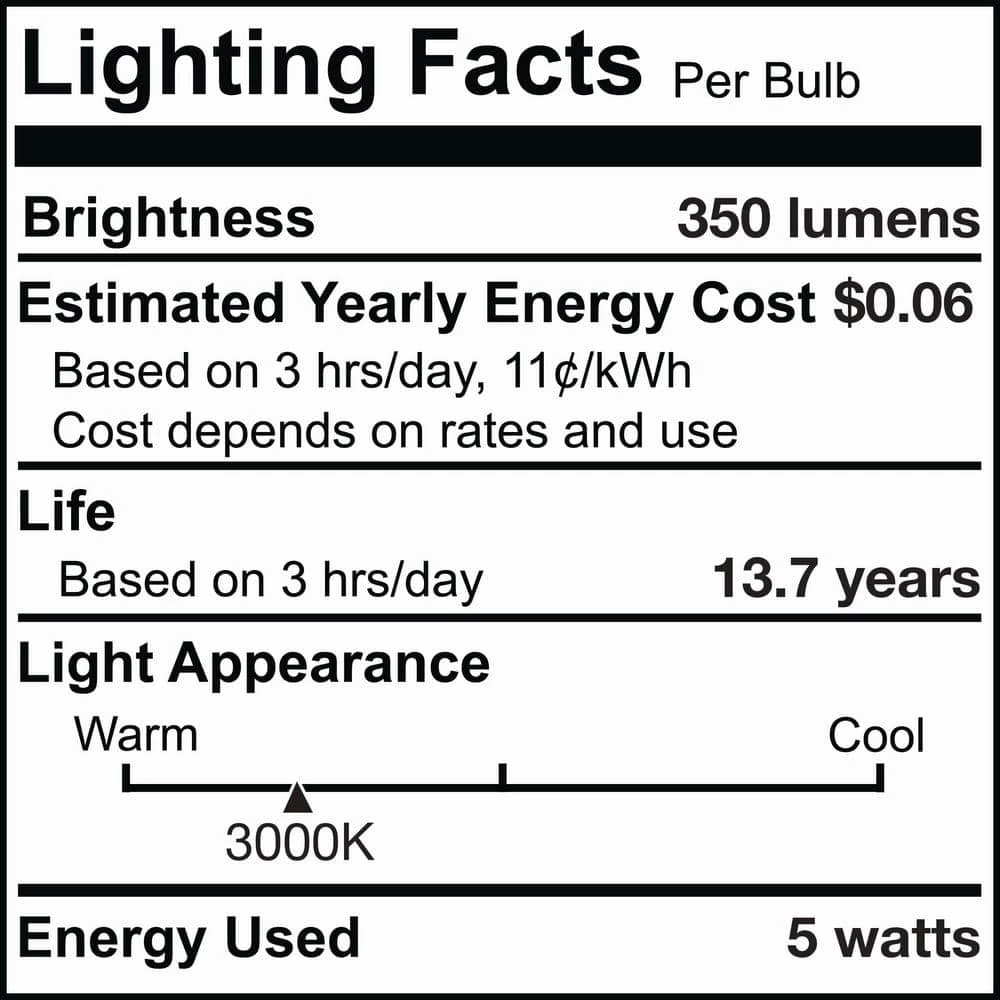 25-Watt Equivalent T9 Long 7.5 in. Dimmable E26 LED Light Bulb 2700K in Clear Finish (4-Pack) by Bulbrite 8 25-Watt Equivalent T9 Long 7.5 in. Dimmable E26 LED Light Bulb 2700K in Clear Finish (4-Pack) by Bulbrite - Image 6
