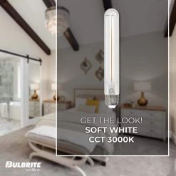 25-Watt Equivalent T9 Long 7.5 in. Dimmable E26 LED Light Bulb 3000K in Clear Finish (4-Pack) by Bulbrite -Deals Bulbrite Store bulbrite led light bulbs 862772 4f 1000