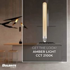 25-Watt Equivalent T9 Long 11 in. Dimmable E26 LED Light Bulb 2100K in Clear (4-Pack) by Bulbrite -Deals Bulbrite Store bulbrite led light bulbs 862773 4f 1000