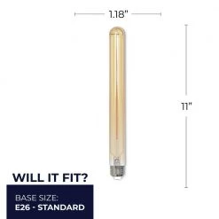 25-Watt Equivalent T9 Long 11 in. Dimmable E26 LED Light Bulb 2100K in Clear (4-Pack) by Bulbrite -Deals Bulbrite Store bulbrite led light bulbs 862773 76 1000