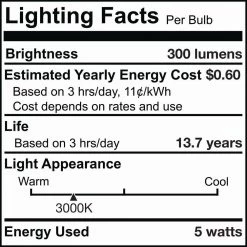 25-Watt Equivalent T9 Long 11 in. Dimmable E26 LED Light Bulb 2100K in Clear (4-Pack) by Bulbrite -Deals Bulbrite Store bulbrite led light bulbs 862773 fa 1000