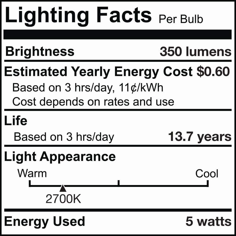 25-Watt Equivalent T9 Long 11 in. Dimmable E26 LED Light Bulb 2700K in Clear (4-Pack) by Bulbrite 8 25-Watt Equivalent T9 Long 11 in. Dimmable E26 LED Light Bulb 2700K in Clear (4-Pack) by Bulbrite - Image 6