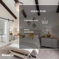 40-Watt Equivalent T8 Dimmable E12 LED Light Bulb 2700K in Clear (4-Pack) by Bulbrite -Deals Bulbrite Store bulbrite led light bulbs 862781 44 1000