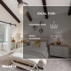 40-Watt Equivalent T8 Dimmable E12 LED Light Bulb 3000K in Clear finish (4-Pack) by Bulbrite -Deals Bulbrite Store bulbrite led light bulbs 862782 44 1000