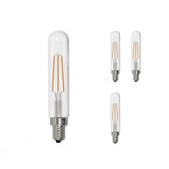 40-Watt Equivalent T8 Dimmable E12 LED Light Bulb 3000K in Clear finish (4-Pack) by Bulbrite