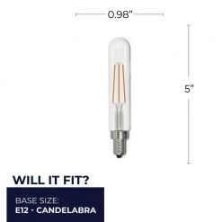 40-Watt Equivalent T8 Dimmable E12 LED Light Bulb 3000K in Clear finish (4-Pack) by Bulbrite -Deals Bulbrite Store bulbrite led light bulbs 862782 76 1000