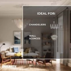 40-Watt Equivalent T6 Dimmable E12 LED Light Bulb 2700K in Clear Finish (4-Pack) by Bulbrite -Deals Bulbrite Store bulbrite led light bulbs 862783 44 1000