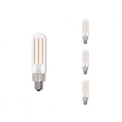 40-Watt Equivalent T6 Dimmable E12 LED Light Bulb 2700K in Clear Finish (4-Pack) by Bulbrite