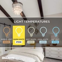 40-Watt Equivalent C11 Dimmable E12 LED Spunlite Light Bulb 2700K in Satin (4-Pack) by Bulbrite -Deals Bulbrite Store bulbrite led light bulbs 862785 1f 1000
