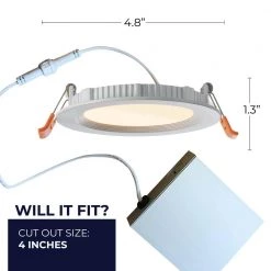 4 in. Canless 3000K, 65-Watt Equivalent, New Construction Integrated LED Recessed Light Kit with Metal JBOX(2-Pack) by Bulbrite -Deals Bulbrite Store bulbrite recessed lighting kits 861667 76 1000