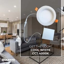 6 in. Canless 4000K, 75-Watt Equivalent, New Construction Integrated LED Recessed Light Kit with Metal JBOX(2-Pack) by Bulbrite -Deals Bulbrite Store bulbrite recessed lighting kits 861671 4f 1000