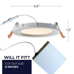 6 in. Canless 4000K, 75-Watt Equivalent, New Construction Integrated LED Recessed Light Kit with Metal JBOX(2-Pack) by Bulbrite -Deals Bulbrite Store bulbrite recessed lighting kits 861671 76 1000