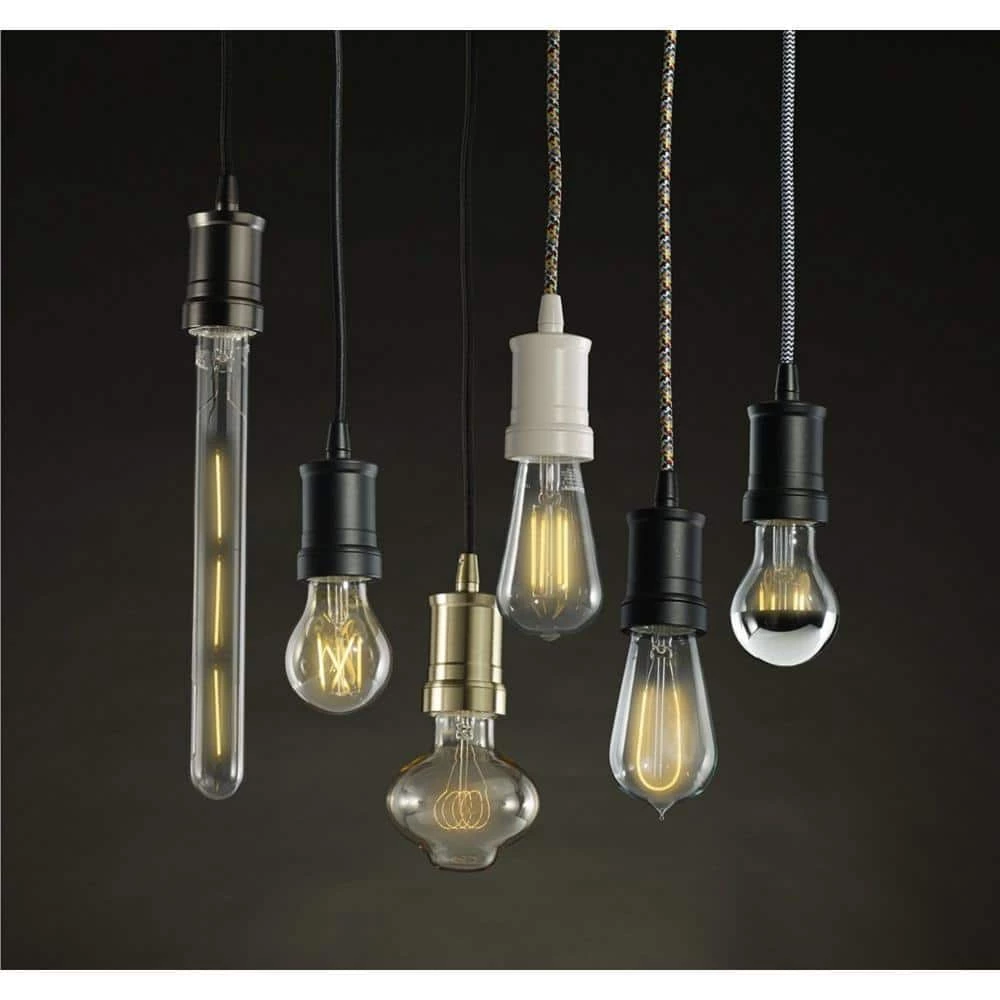 1-Light Warm Gold Contemporary Pendant Socket and Canopy with Incandescent 40W BT27 Nostalgic Loop Light Bulb by Bulbrite 6 1-Light Warm Gold Contemporary Pendant Socket and Canopy with Incandescent 40W BT27 Nostalgic Loop Light Bulb by Bulbrite - Image 5