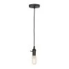 1-Light Gunmetal Vintage Pendant Socket and Canopy with Incandescent 40W T14 Nostalgic Thread Light Bulb by Bulbrite -Deals Bulbrite Store gunmetal bulbrite chandeliers 810095 64 1000