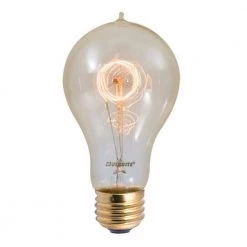 1-Light Warm Gold Vintage Pendant Socket and Canopy with Incandescent 25W A21 Nostalgic Loop Light Bulb by Bulbrite -Deals Bulbrite Store warm gold bulbrite chandeliers 810096 4f 1000