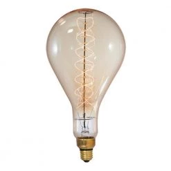 1-Light Warm Gold Vintage Pendant Socket and Canopy with Incandescent 60W Pear Shaped Grand Nostalgic Light Bulb by Bulbrite -Deals Bulbrite Store warm gold bulbrite chandeliers 810107 1f 1000
