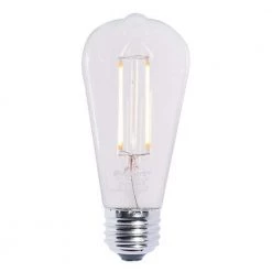 1-Light White Contemporary Pendant Socket and Canopy with LED 7-Watt ST18 Filament Light Bulb by Bulbrite -Deals Bulbrite Store white bulbrite chandeliers 810100 1f 1000