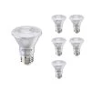 50 Watt equivalent PAR20 with Medium Screw Base E26 Dimmable 2700K LED Light Bulb 6-Pack by Bulbrite -Deals Bulbrite Store white bulbrite led light bulbs 861712 64 1000